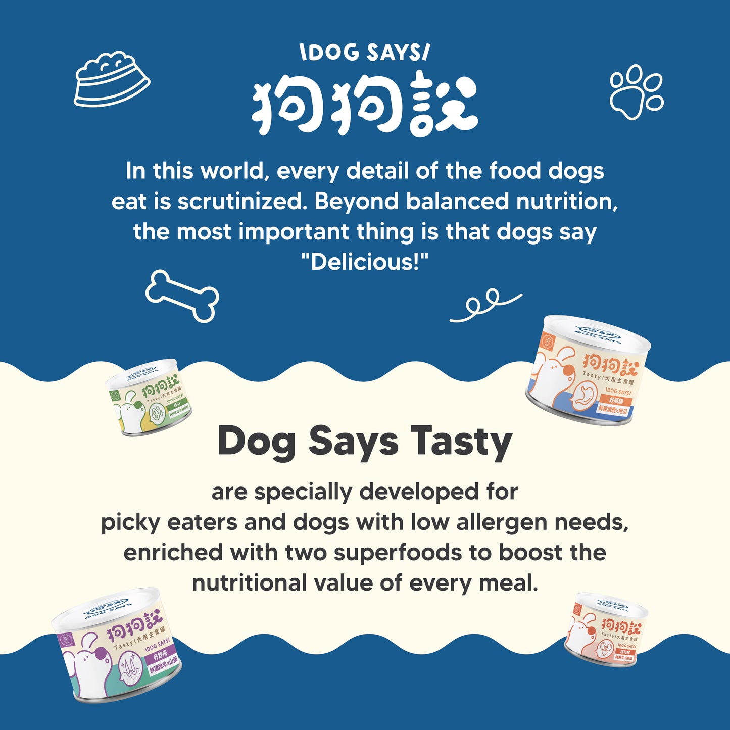 DOG SAYS TASTY Complete Canned DOG Food|Beef & Pumpkin|Urinary Care Recipe|165g