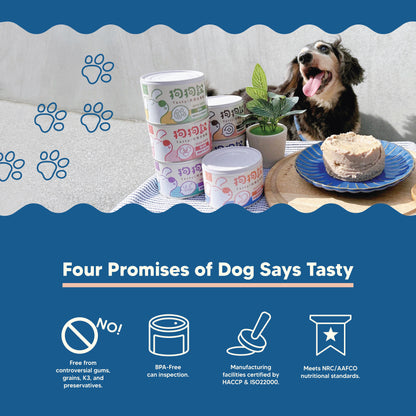 DOG SAYS TASTY Complete Canned DOG Food|Fishes & Chicpeas|Heart Care Recipe|165g